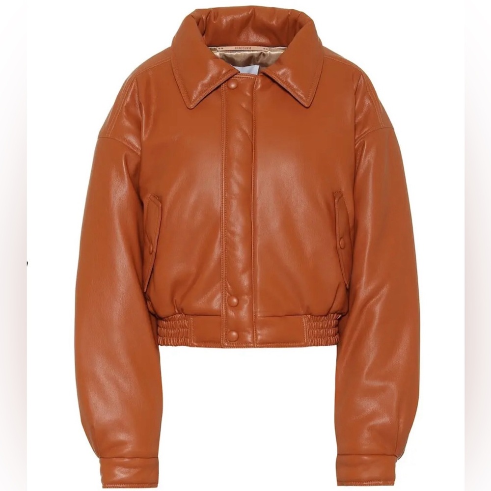 Nanushka Burnt Orange Leather Outerwear